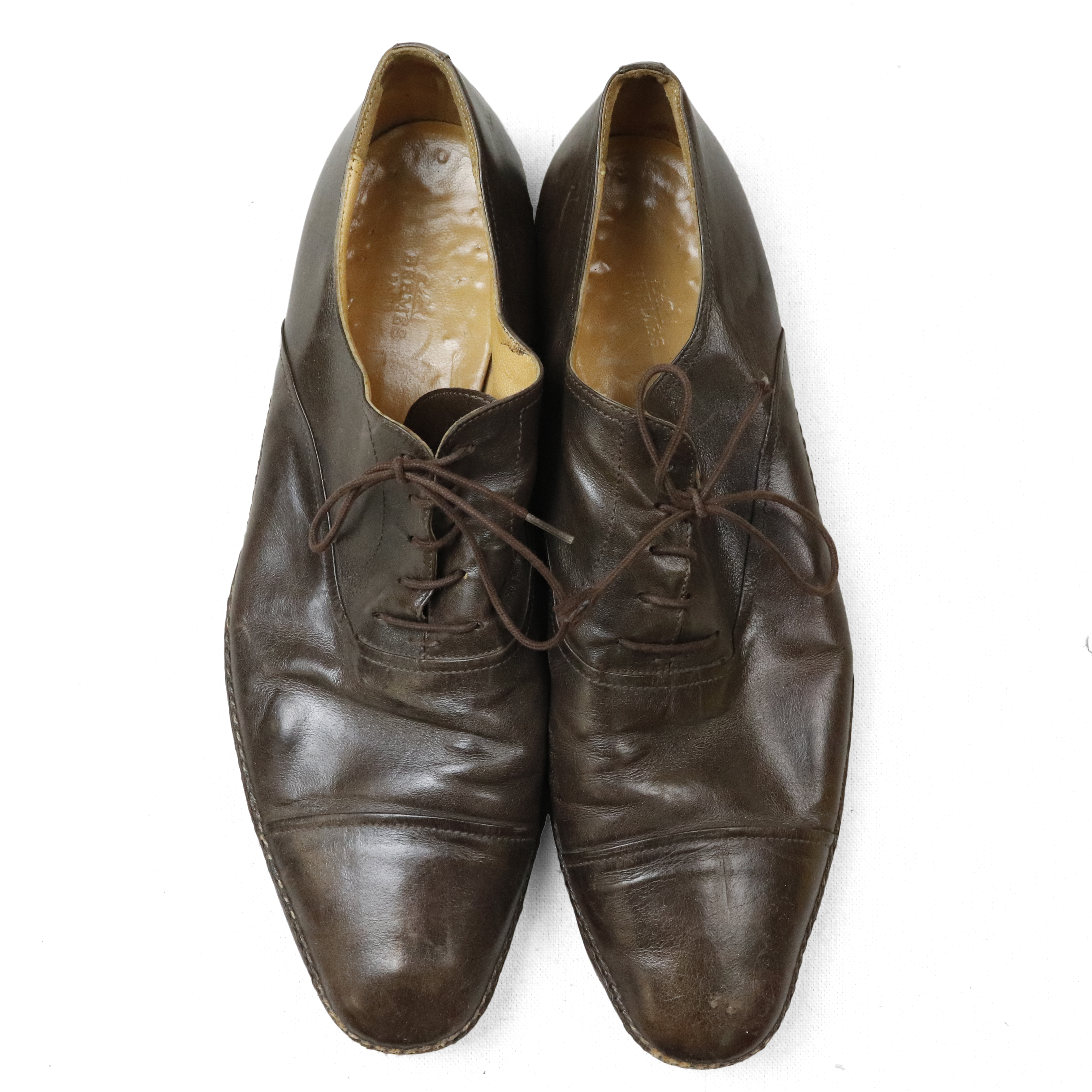 Vintage Hermes Men's Brown Dress Shoes Size 9